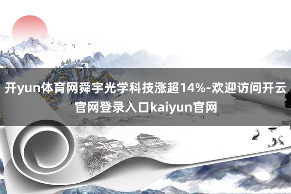 开yun体育网舜宇光学科技涨超14%-欢迎访问开云官网登录入口kaiyun官网